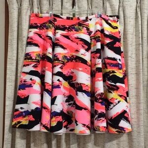 Belle & Sky Plus Size Scuba Skater Skirt